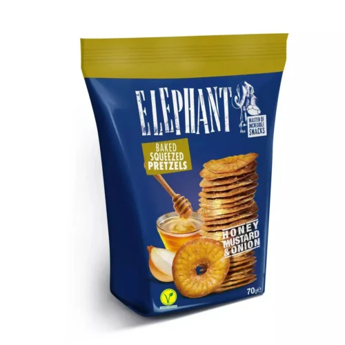 Bretzels au miel, à la moutarde et à l'oignon 70g - ELEPHANT