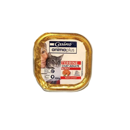 Barquette au bœuf pour chat AnimaPlus 100g - CASINO