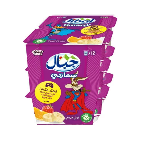 Pack yaourt Smarty tutti frutti 12x60g - JIBAL