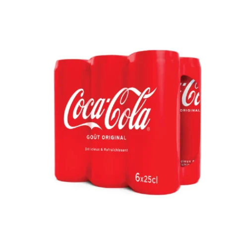 Pack Coca Cola canettes slim 6x25cl