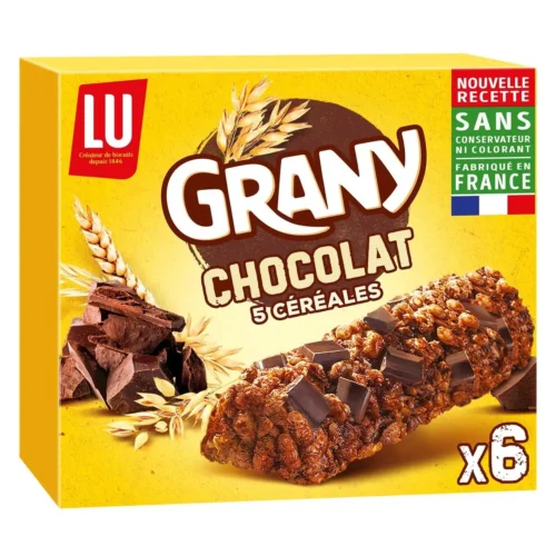 Barres céréales grany chocolat x6 125g - LU