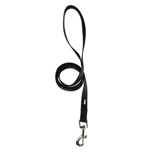 Laisse nylon noire 25mm 100cm - BUBIMEX