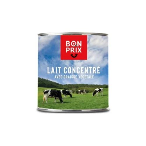 Lait concentré non sucré 410g - BON PRIX