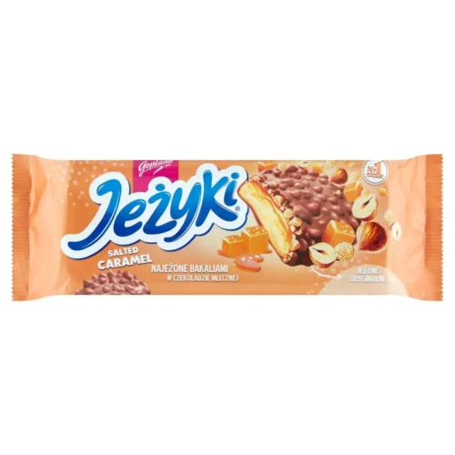 Biscuits aux fruits secs et noix au chocolat caramel salé Jezyki 140g - COLIAN