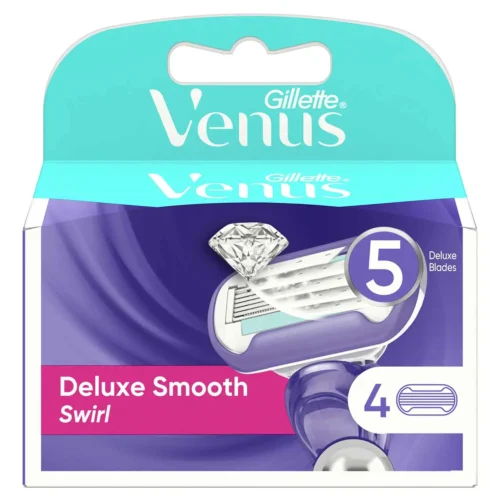 Cartouches de rechange de rasoir Deluxe Smooth Swirl 5 lames x4 unités - VENUS