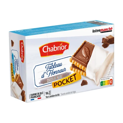 Biscuits Tableau d'Honneur Pocket chocolat au lait 250g - CHABRIOR