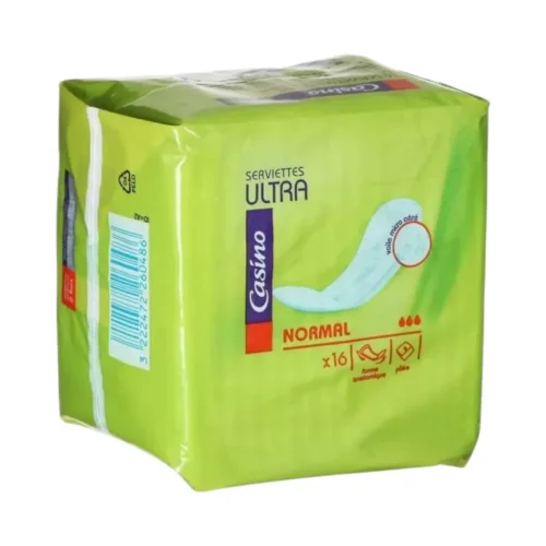 Serviette hygiénique normal pliée x16 - CASINO