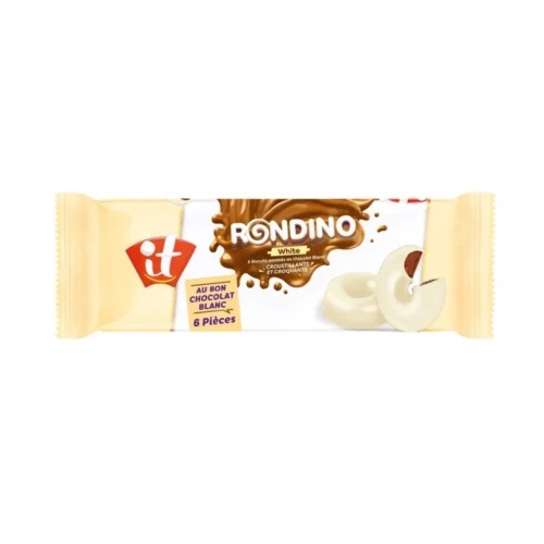 Biscuits enrobés au chocolat blanc Rondino x6 pièces 42g - IT