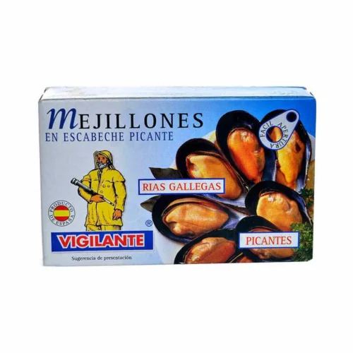 Moules à l'escabèche piquante 115g Vigilante - VIGILANTE