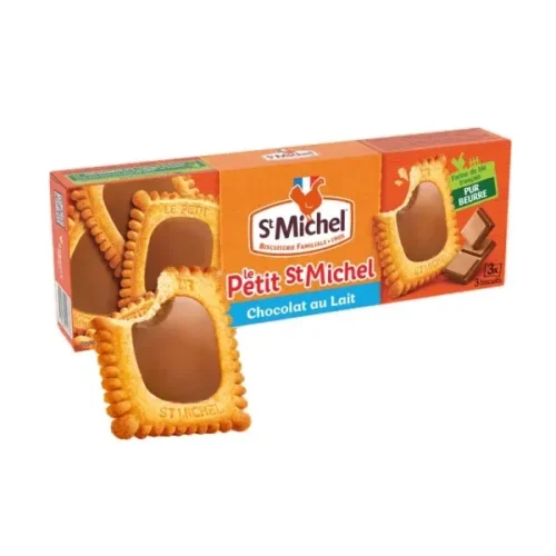Biscuits petit beurre cœur chocolat au lait 132g - ST MICHEL