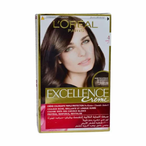 Coloration cheveux 4 châtain  - EXCELLENCE CRÈME
