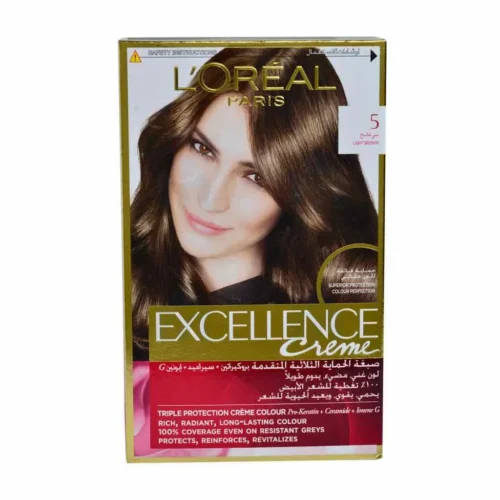 Coloration cheveux 5 châtain clair - EXCELLENCE CRÈME