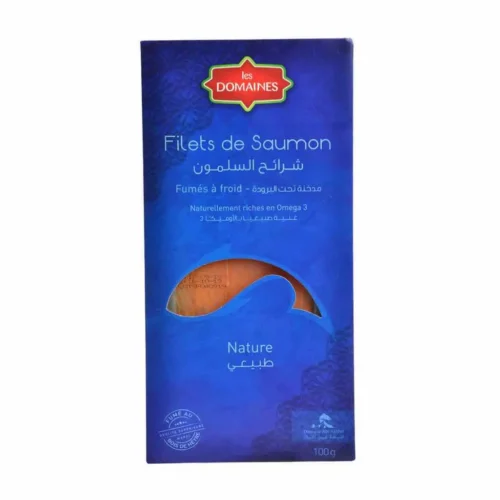 Filets de saumon fumés Nature 100g - LES DOMAINES