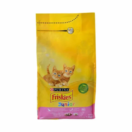 Croquettes au poulet, aux legumes et au lait pour chat junior 1,5Kg - FRISKIES