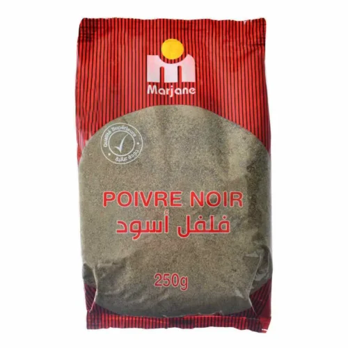 Poivre noir moulu 250g - MARJANE