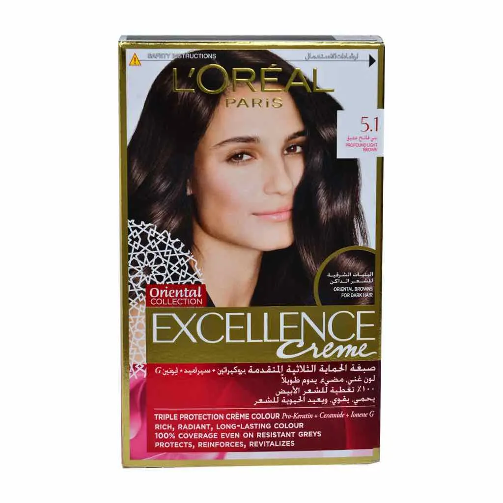 Coloration cheveux 5.1 marron clair - EXCELLENCE CRÈME