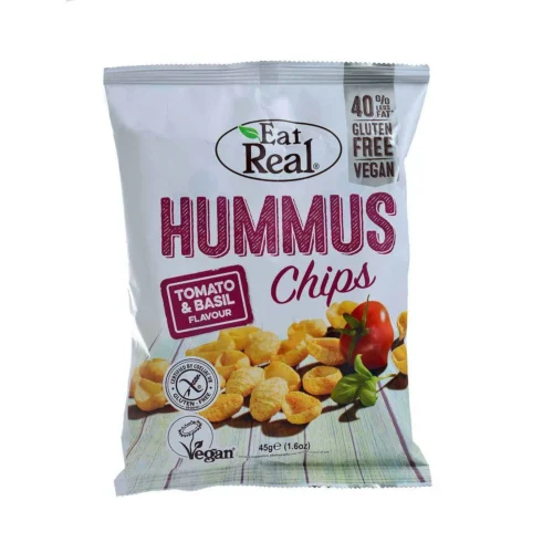 Chips de hummus saveur tomate basilic 45g - EAT REAL