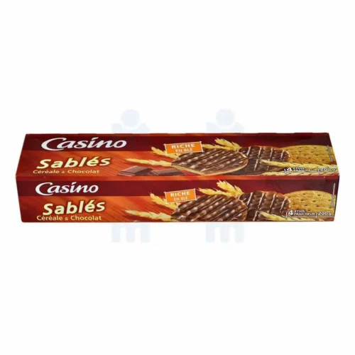 Biscuits sablés aux céréales et au chocolat 200g - CASINO