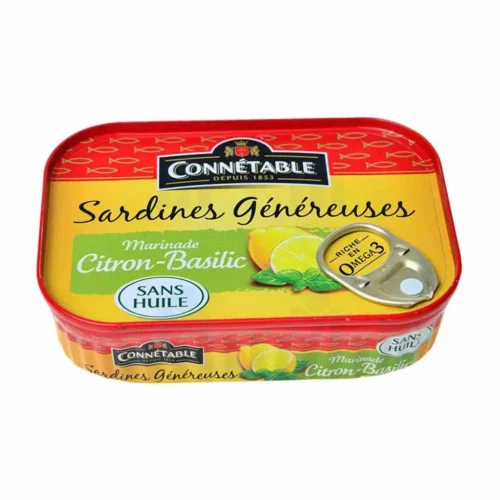 Sardines généreuses marinade citron-basilic sans huile 140g - CONNETABLE