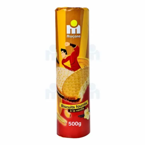 Biscuits fourrés à la vanille 500g - MARJANE
