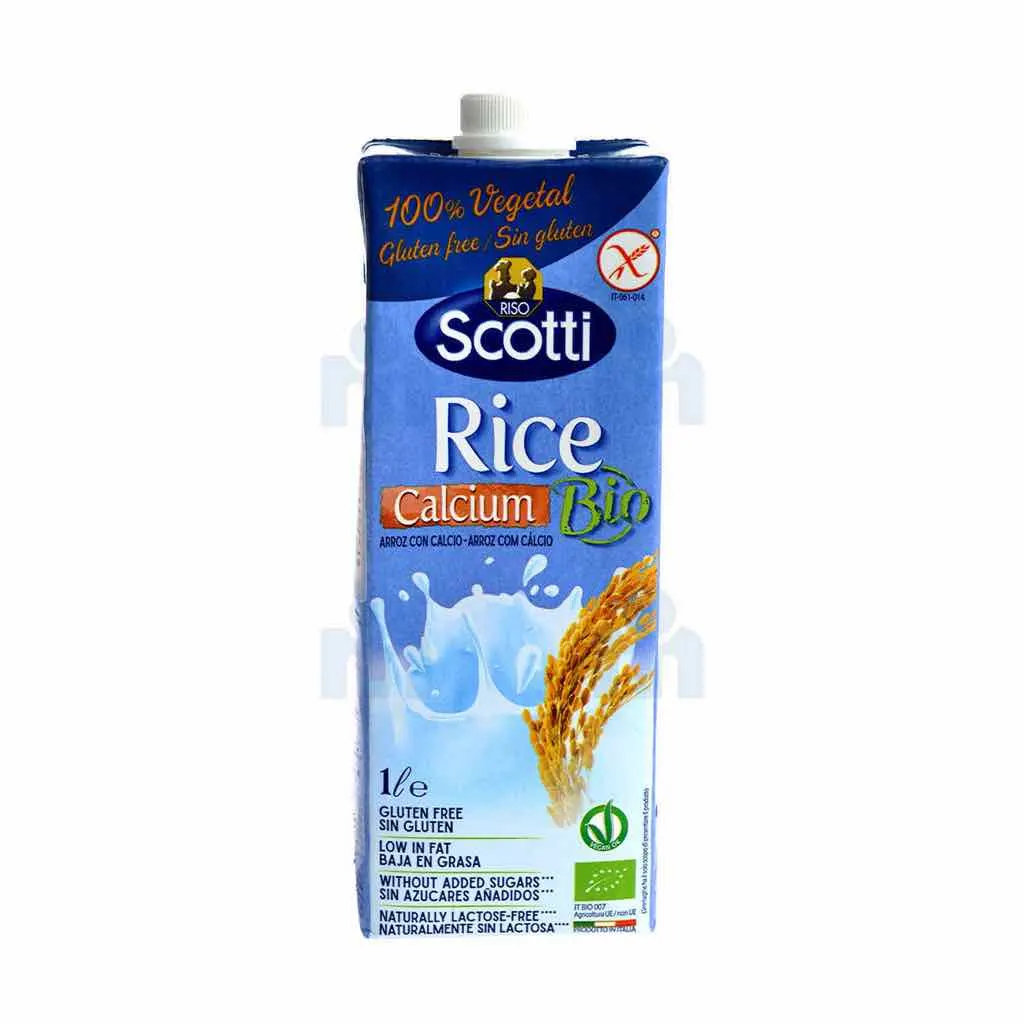 Boisson végétale de riz enrichi en calcium bio sans sucres ajoutés 1L - SCOTTI