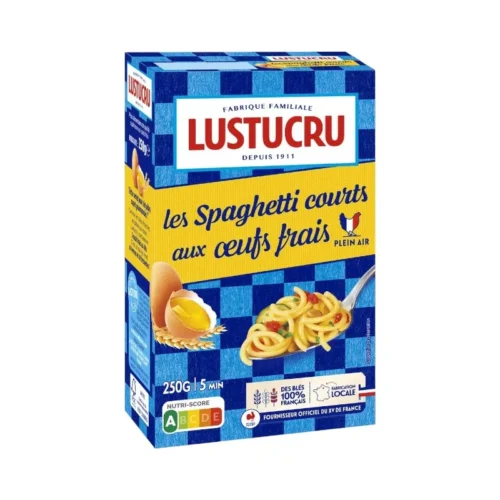 Pâtes Spaghetti Courts aux œufs 250g - LUSTUCRU