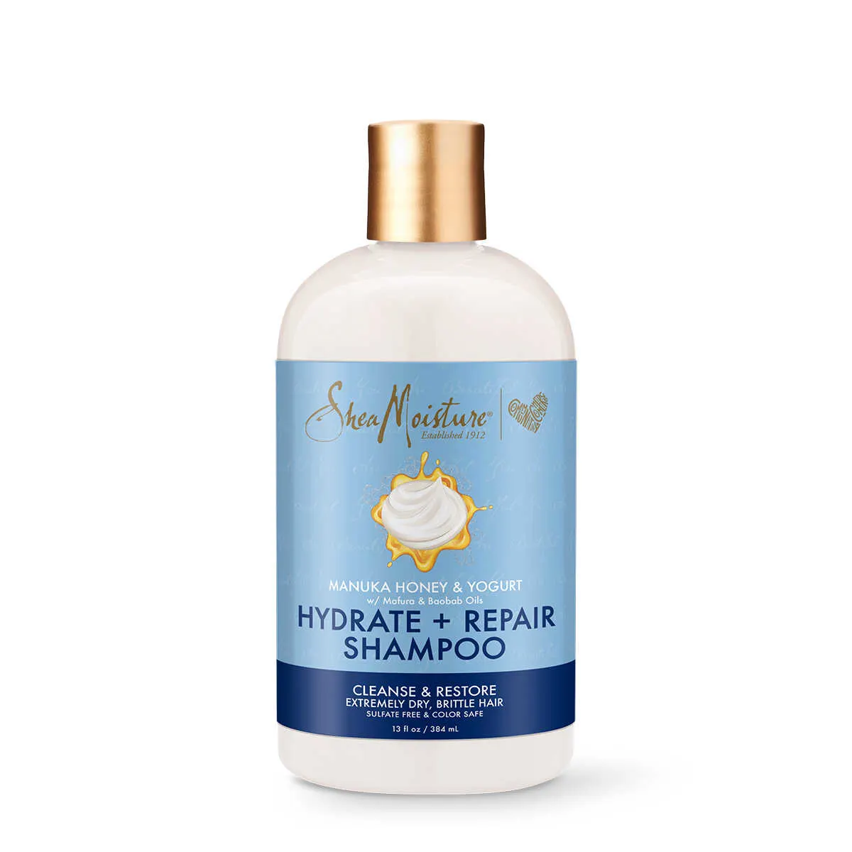 Shampoing hydrate & répare au miel de Manuka et Yaourt 384ml - SHEA MOISTURE