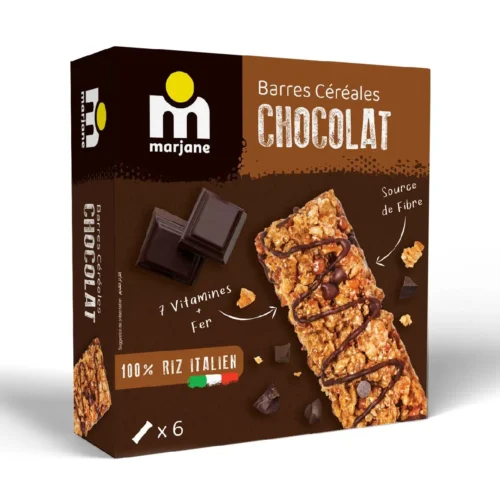 Barres de céréales au chocolat noir 126g - MARJANE