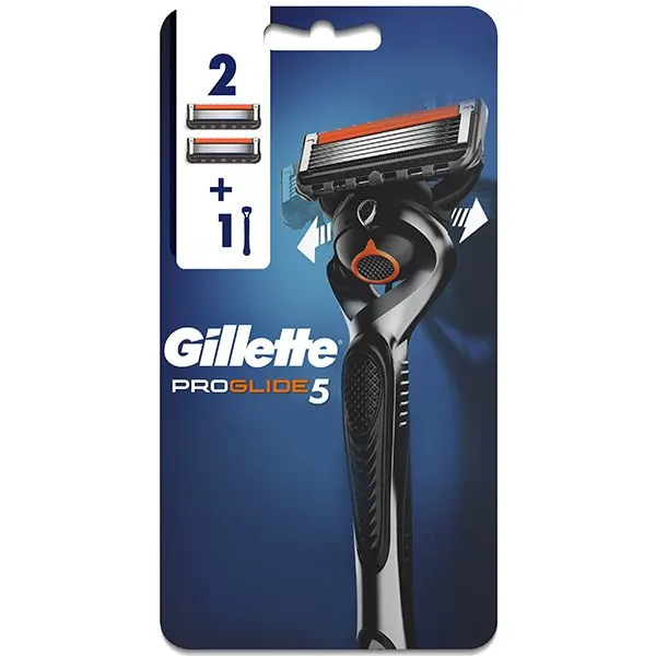 Rasoir ProGlide 5 manche et 2 recharges de lames - GILETTE