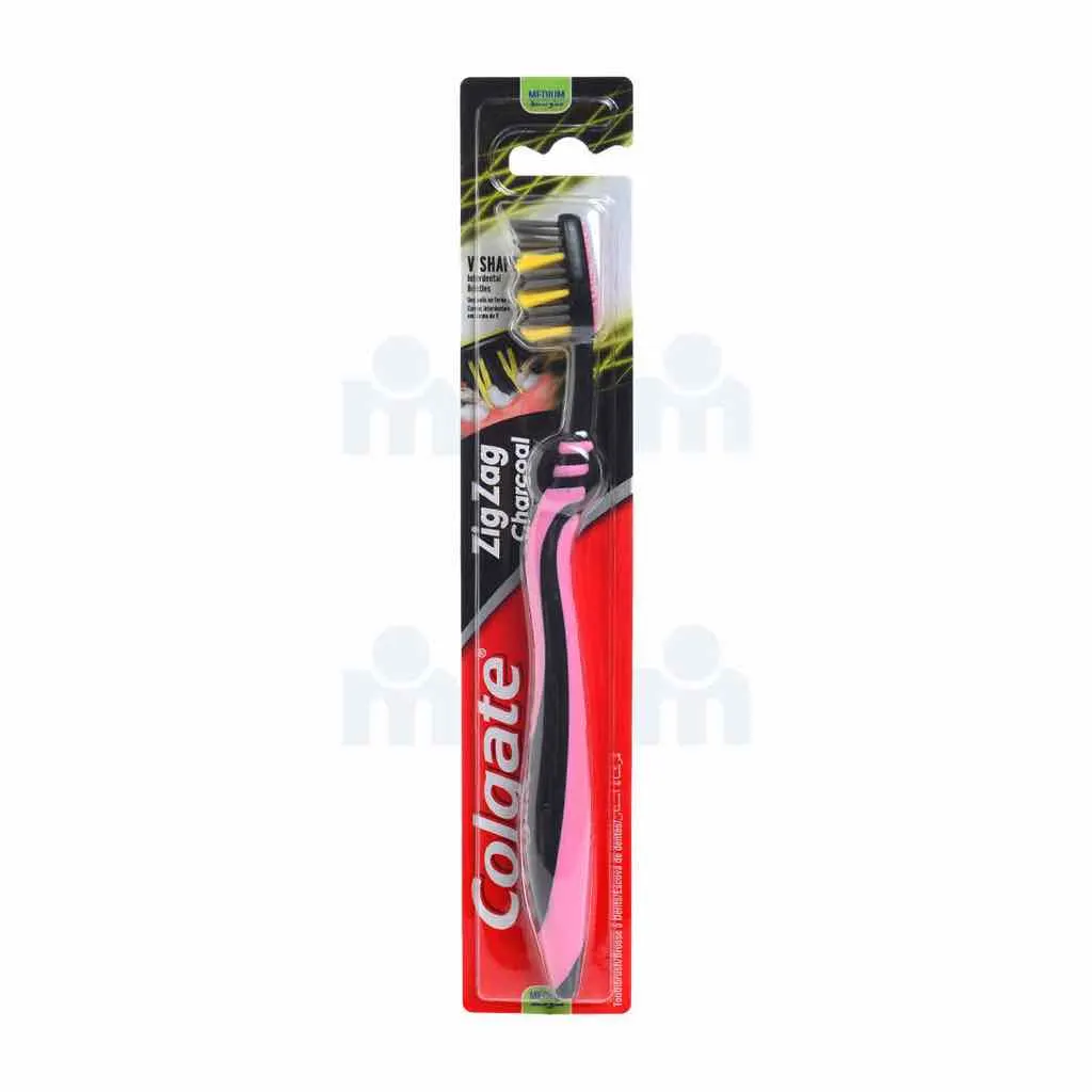 Brosse à dents zigzag charcoal medium - COLGATE