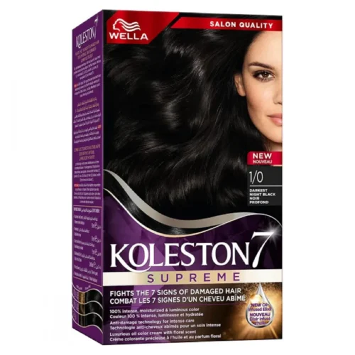 Coloration noir profond Wella 1/0 - KOLESTON