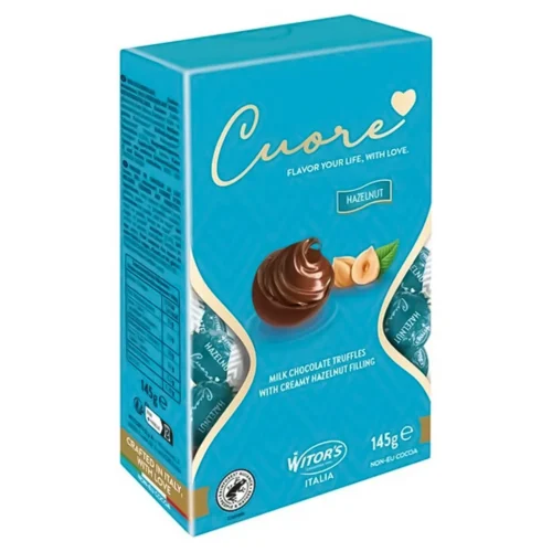 Boite chocolats au lait & noisette cuore 145g - WITOR'S