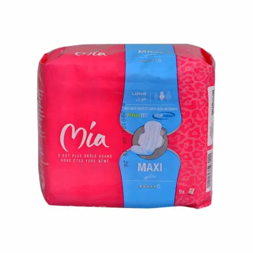 Serviettes hygiéniques maxi long x9pcs - MIA