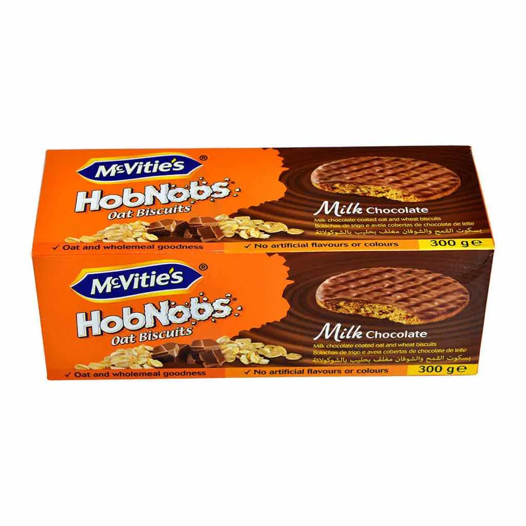 Biscuits à l'avoine et chocolat au lait HobNobs 300g - MC VITIE'S