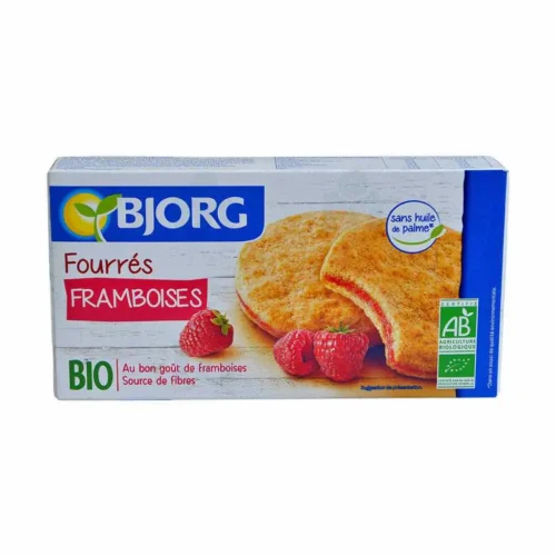 Biscuits fourrés aux framboises bio 175g - BJORG