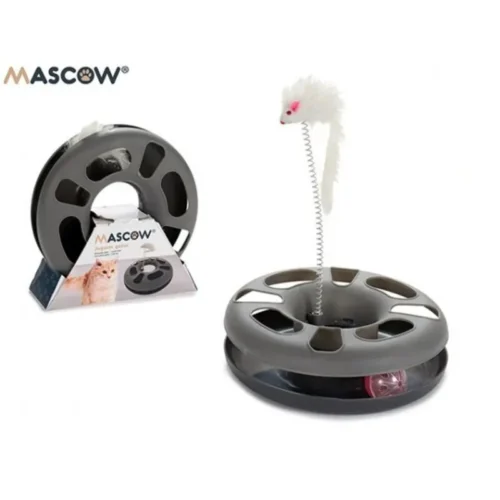 Roue souris verticale grise jouet pour chat