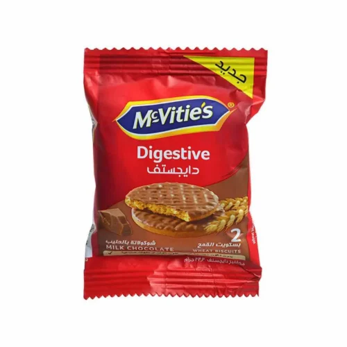 Biscuits au chocolat au lait Digestive x2 pièces 33,3g - MC VITIE'S