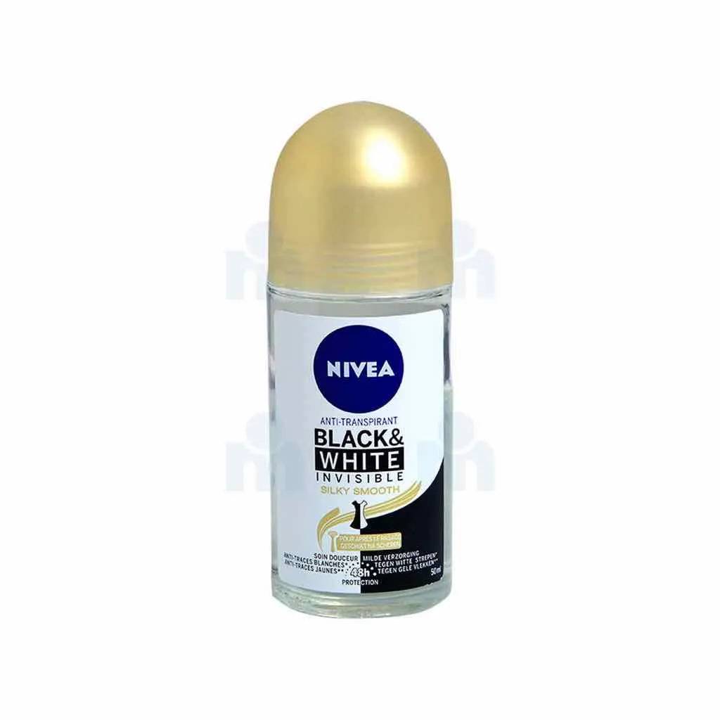 Déodorant bille Femme Black & White Silky Smooth 50ml - NIVEA