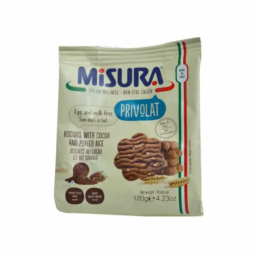Biscuits italiens au cacao et au riz soufflé Privolat 120g - MISURA