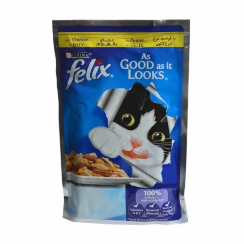 Tendres effilées au poulet en gelée pour chat adulte 100g - FELIX