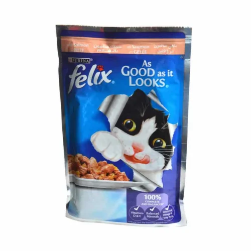 Tendres effilées au saumon en gelée pour chat adulte 100g - FELIX