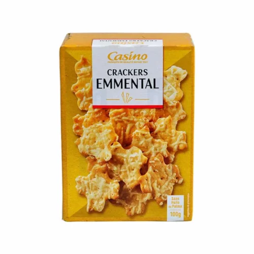 Biscuits salés Crackers saveur Emmental 100g - CASINO