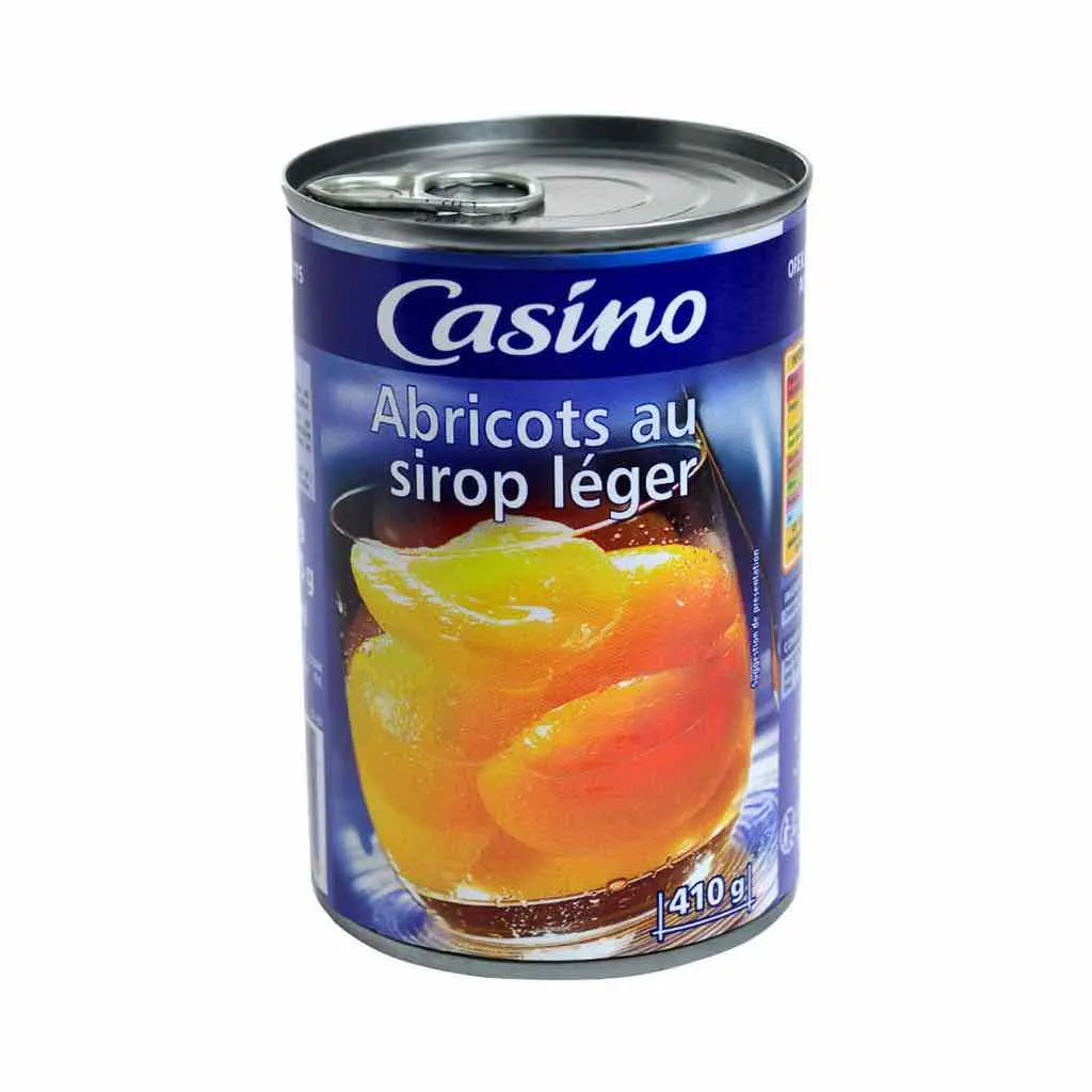Abricots au sirop léger 410g - CASINO
