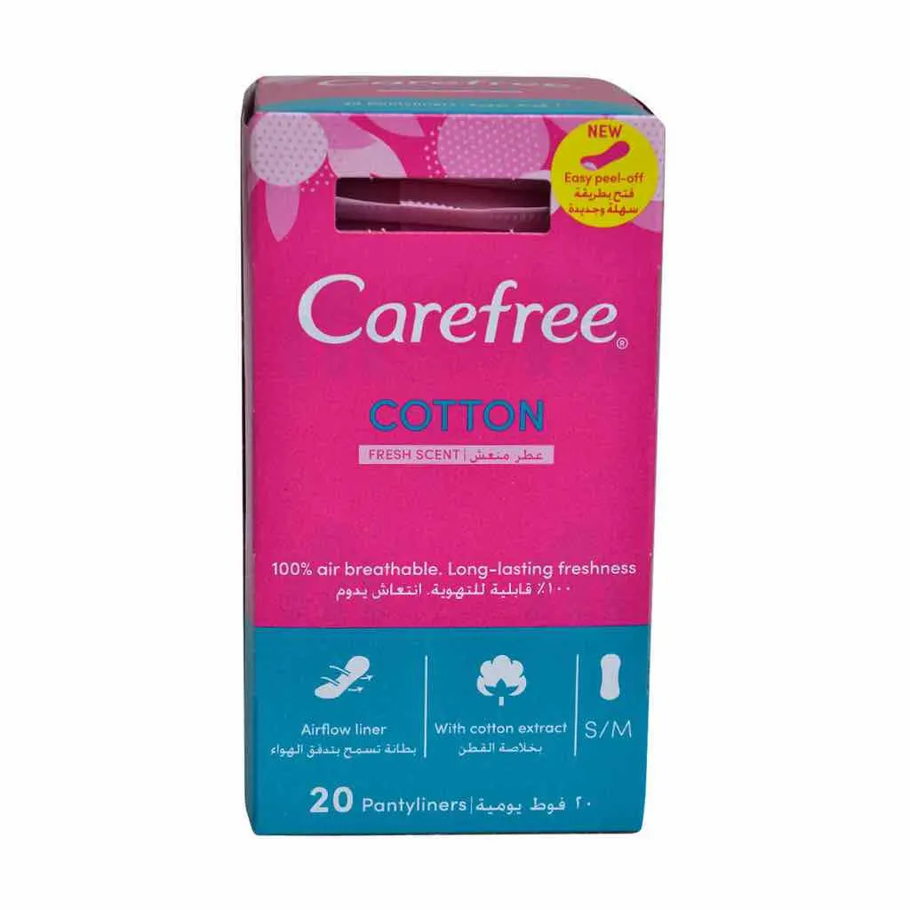 Protège-slips normal en coton parfum frais x20 - CAREFREE