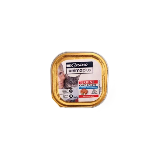 Barquette à la truite pour chat AnimaPlus 100g - CASINO