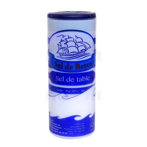 Sel de table iodé 99% pureté 500g - SEL DE BEROS