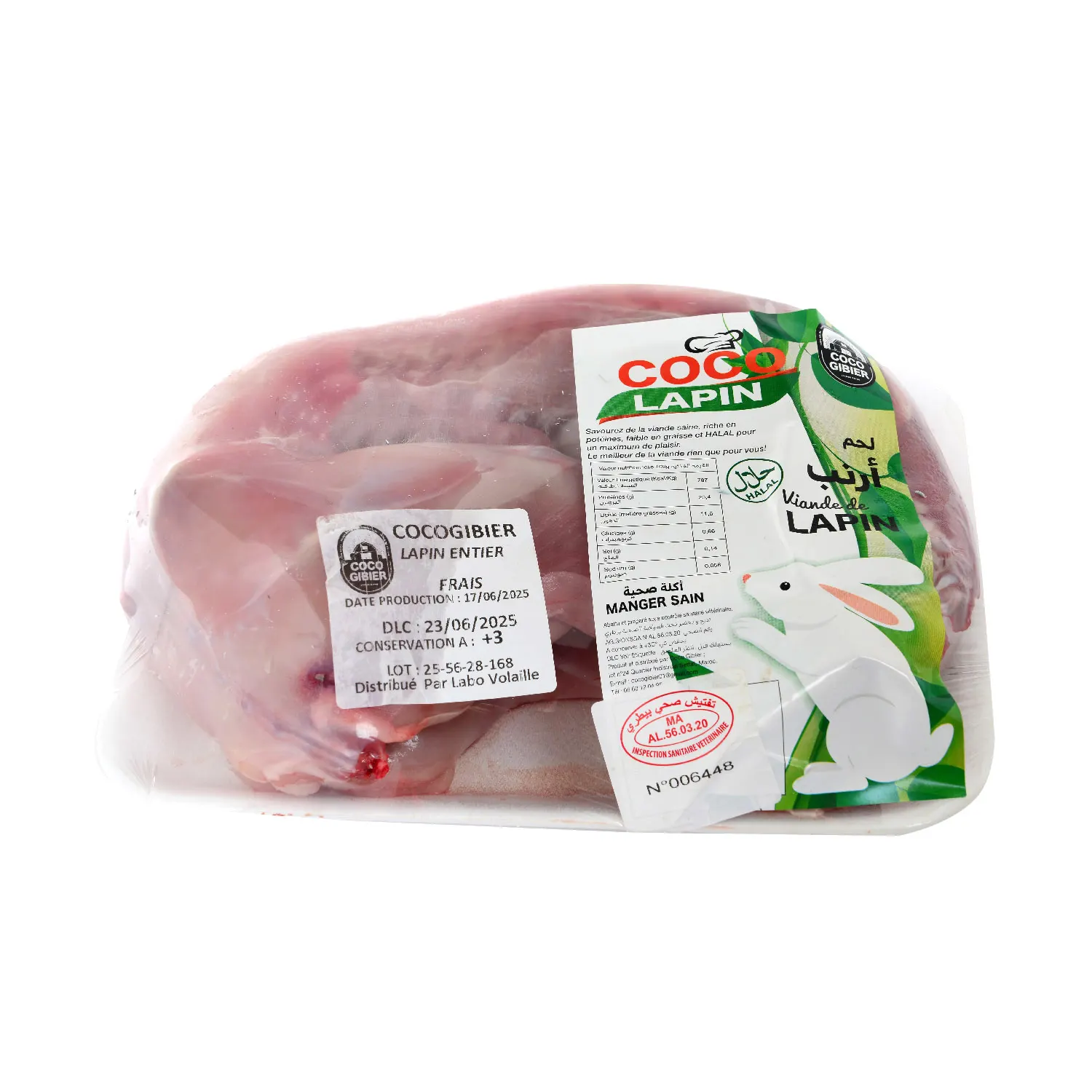 Lapin entier environ 1,200