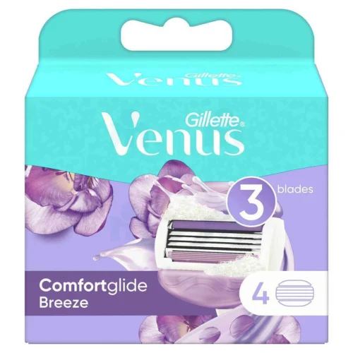 Cartouches de rechange de rasoir ComfortGlide Breeze 3 lames x4 unités - VENUS