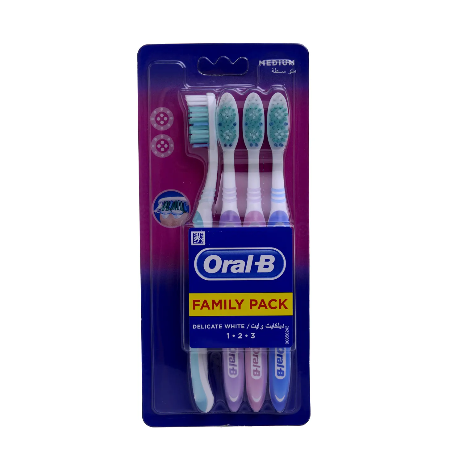 Brosse à dents 1.2.3 medium x4 - ORAL-B
