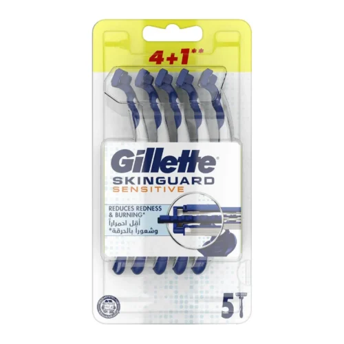 Rasoir jetable skinguard pour peaux sensiblesx5  - GILETTE